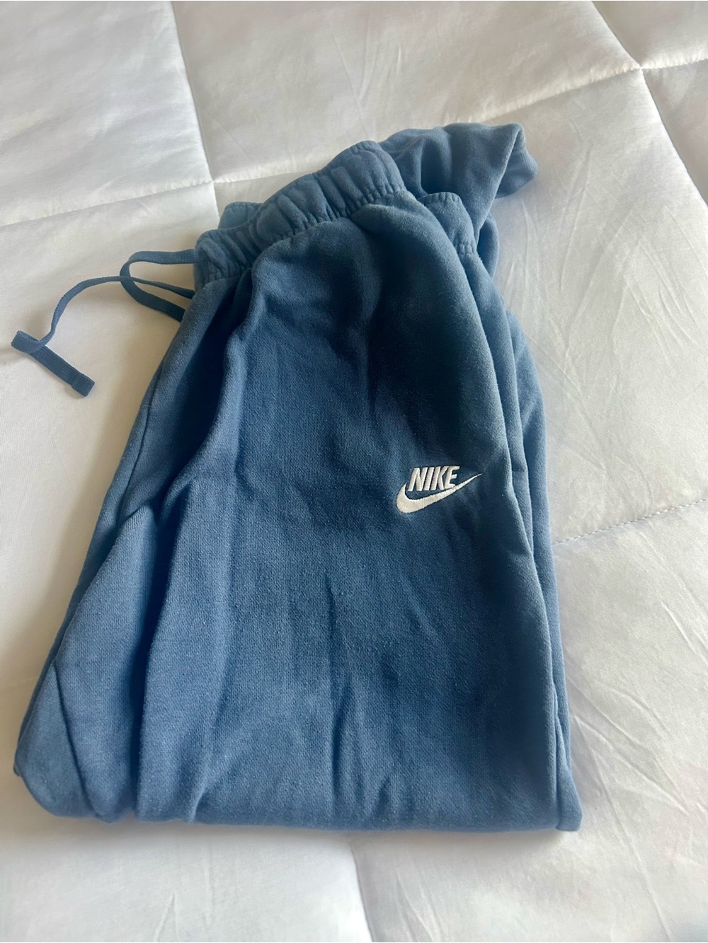 Nike Navy Blue Jogger Pants with White Swoosh